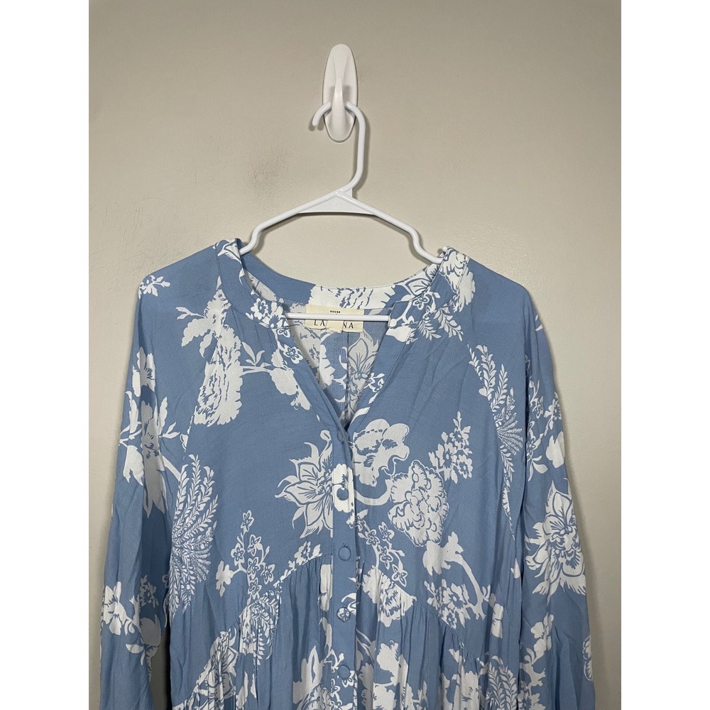 House of Lacuna Tuscany Boho Dress Paisley Print Size Medium Modest Feminine - Picture 3 of 12